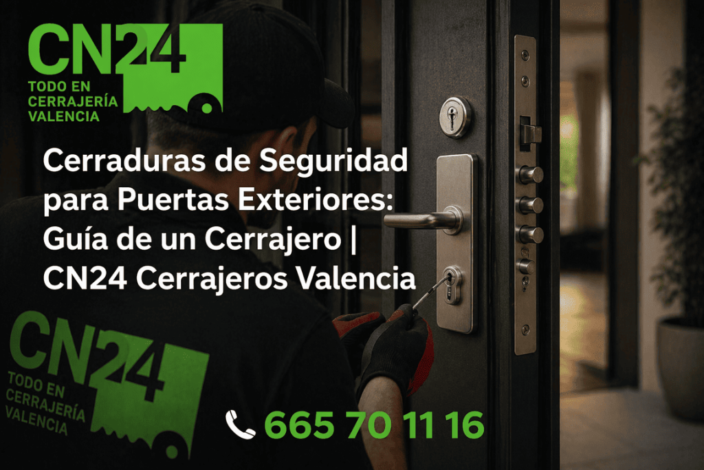 Guía de cerraduras de seguridad para exteriores 2026 CN 24 cerrajeros valencia