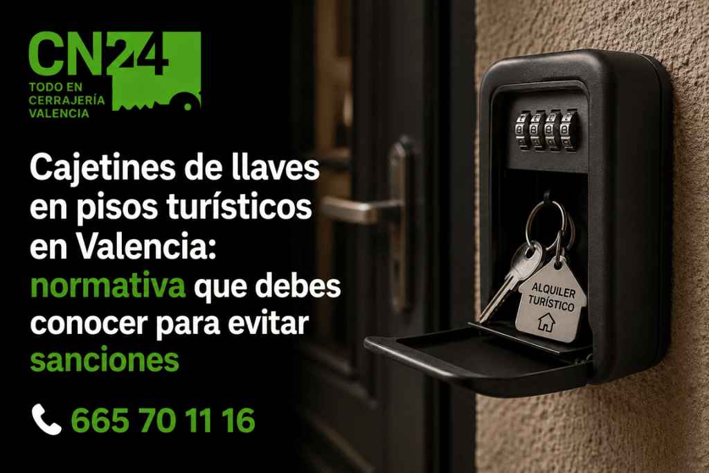 Cajetines de llaves en pisos turísticos de Valencia: qué dice de verdad la normativa